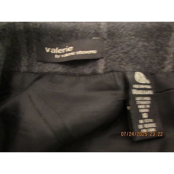 Valerie by Valerie Stevens Wool skirt long size 10 women's lined black gray - Picture 2 of 8